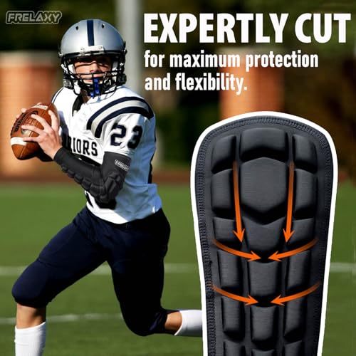 Frelaxy Elbow Pads, Padded Arm Sleeves for Volleyball and Football, 2 Pack - color: Black, size: X-Large