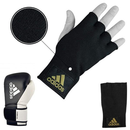 Adidas Home use Heavy Bag with Hybrid 150 Boxing Gloves and Protective Inner gloves - Home Gym Bundle deal- For Boxing , Kick Boxing Punching and Training - Red, Gold, White, Black, - Sizes 10 0z, 12 oz, 16 oz,4ft, 5ft, Medium - color: BlackRed/WhiteBlack
