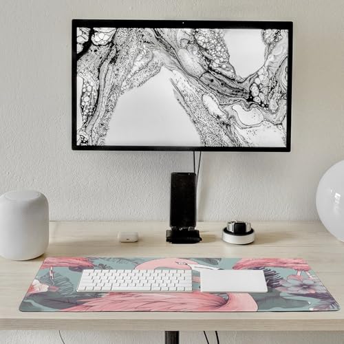 Large Size Gaming Mouse Pad Flamingo2 Desk Mat Non-Slip Base Waterproof Desktop Writing Pad for Office Home - color: Flamingo2, size: 30x80cm