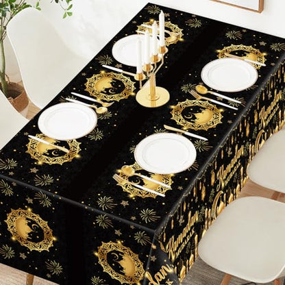 tineit 3 Pieces Ramadan Table Cloth, Ramadan Mubarak Table Decorations, Ramadan Decor Table Covers, Ramadan Decorations for Home Eid Mubarak Table Cloth