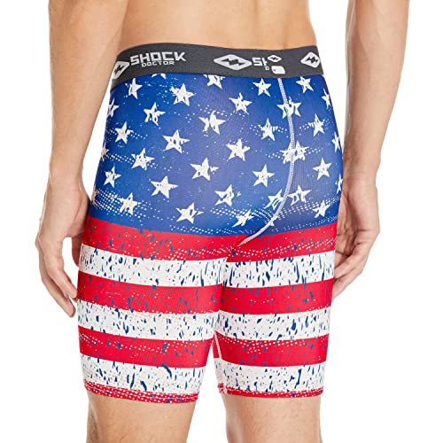 Shock Doctor Compression Shorts Men, Protective Bio-Flex Cup, Moisture-Wicking, Vented Protection. Adult Men Sizes. - size: Large