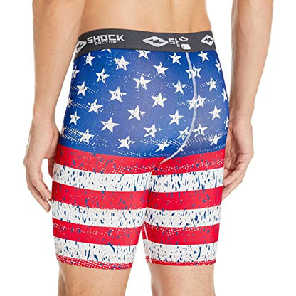 Shock Doctor Compression Shorts Men, Protective Bio-Flex Cup, Moisture-Wicking, Vented Protection. Adult Men Sizes. - size: Large