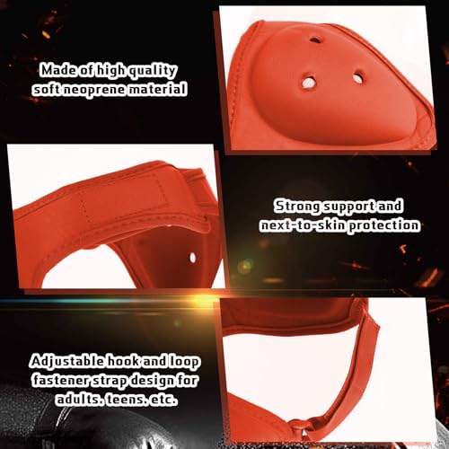 Jerify 2 Pcs Wrestling Headgear for Kids Youth Soft Grappling Headgear Wrestling Adjustable Ear Head Guard Protective(Orange) - color: orange