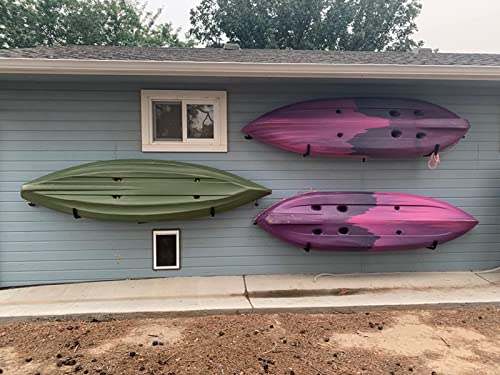 Kayak Storage Racks, Wall Mount Garage Storage Hooks for Kayaks, SUP, Paddle Boards and Surfboards, Heavy Duty Hangers - size: 20.5in-2 Pack