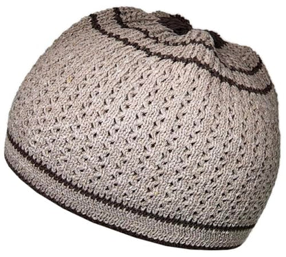 Set 2 PCS Muslim Beanies Kufi Hat for Men AMN-225B Skull Cap Islam Taqiyah Takke Eid Ramadan Gift - color: Color J