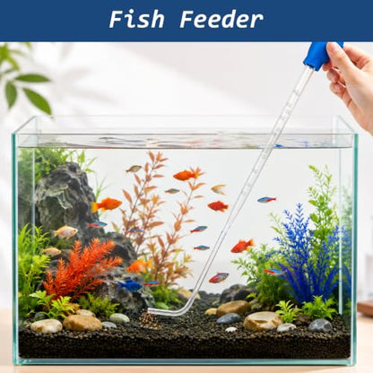 Extra Long Turkey Baster for Aquarium - 27.7In 50ml | Large Turkey Baster Syringe Fish Tank Siphon Water Changer Siphon for Fish Tank Cleaning Aquarium Waste Remover Tools (Blue)