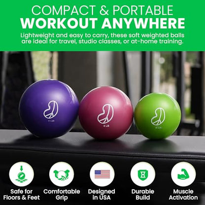Bean Products Soft Weighted Balls for Exercise - Soft and Safe Workout Balls for Yoga, Rehab, Pilates and Fitness - Latex Free, Easy to Grip, Versatile Physical Therapy Exercise Ball - color: 2 Lbs-One Ball