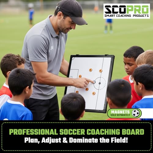 SCOPRO Travel Size Soccer Coaching Board Dry Erase Tactical Whiteboard
