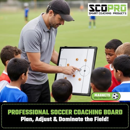 SCOPRO Travel Size Soccer Coaching Board Dry Erase Tactical Whiteboard