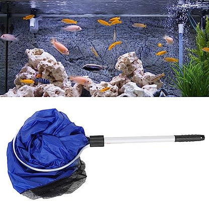 Soft Mesh Net Semipermeable Fishing Net Fish Transfer Net with 20-inch Handle for Medium Large Fish Spawning Breeding Care & Transfer Antiskid Opening at The Tail Widely Used - size: Diameter 30CM Handle 50CM, style: Diameter 30cm Handle 50cm