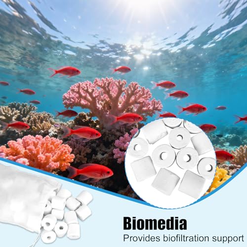 24pcs Filter Media Replacement Kit for Fluval FX2/FX4/FX5/FX6 Aquarium Filters, Include Ceramic Bags, Water Polishing Pads, Foam Pads, Bio-Foam Pad, Carbon Filter Pad, Foam Blocks