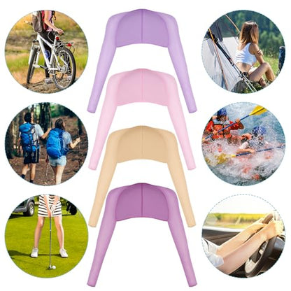 Yookat 4 Pieces Cooling Shawl Golf Cooling Shawl Arm Sleeve Sun Protection Golf Shrug for Women Men Outdoor Sports - color: Pink, Dark Purple, Purple, Nude