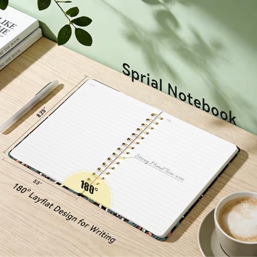 Lined Spiral Journal Notebook, A5 College Ruled Spiral Notebook for Women, Hardcover with Elegant Design for Work and Note-Taking, 5.5 * 8.25 inch, 160 Pages, Skull Head Reads - color: Skull Head 1