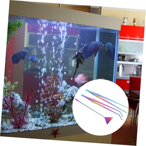 Sosoport 3pcs Aquarium Cleaning Tools Set Tweezers Spatula Kit for Fish Tank Maintenance