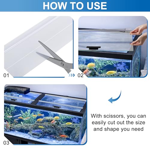 22.08 x 16.57in 2PCS Set Glass Canopy, (Each PCS) Clear Tempered Aquarium Fish Tank Hoods, ONLY FITS Aqueon 75/90/110 Gallon Aquarium Fish Tank - size: 2PCS-22.08 x 16.57 x 0.16in