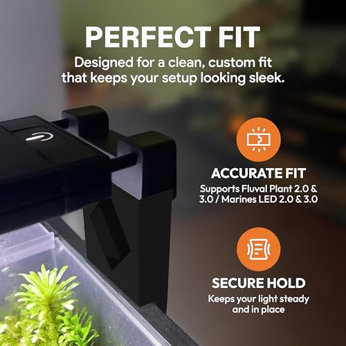 Aquarium Light Risers for Fluval Plant & Marine 3.0 & 2.0 LED | Heat-Resistant Polymer Stand | Toolless Easy Install (7-Inch) - size: 7-Inch