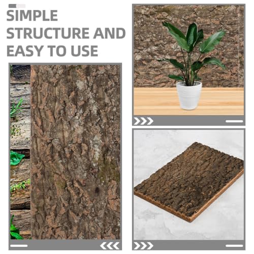 POPETPOP Reptile Cork Bark Background for Terrarium Natural Climbing Mat Decor for Gecko Tanks Safe Wear-Resistant Habitat Enhancement for Aquariums and Reptile Enclosures