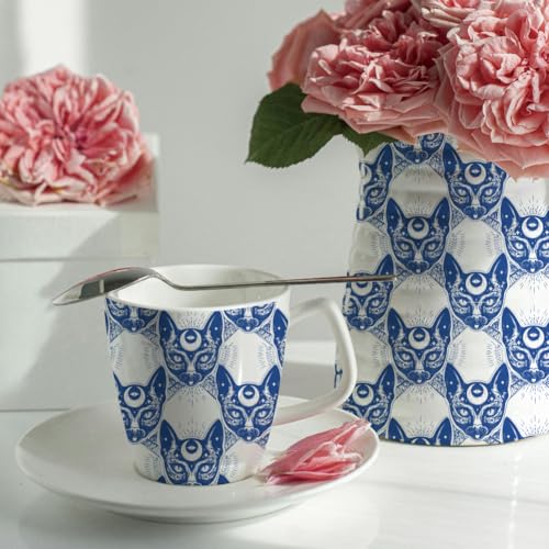 SUPERDANT 5PCS Cat Head Underglaze Paper Transfer Animals Transfer Papers for Clay Ceramic Porcelain Under Glaze Transfers for Pottery Enamel Decals Blue Underglaze Decal Handcrafted Gifts - style: Cat Head