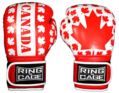 Gym Training Stand-Up Boxing Gloves - color: Canada, size: Large weighs 16oz