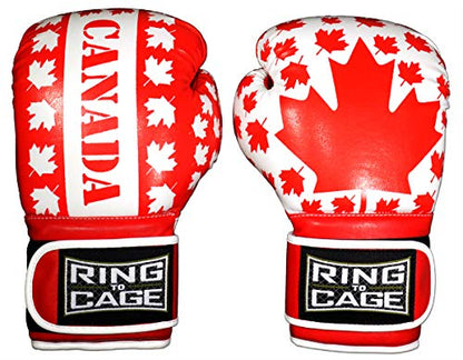 Gym Training Stand-Up Boxing Gloves - color: Canada, size: Large weighs 16oz