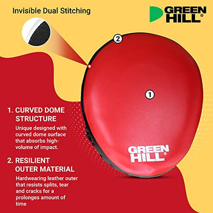 Green Hill Focus Mitts Boxing Pads - color: 5014 RED/BLACK