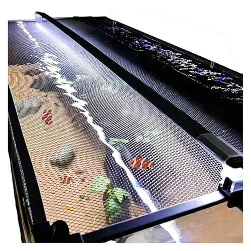 Magnetic Fish Tank Lids，DIY Fish Tank Lid Replacement，Cuttable Aquarium Lids, Terrarium Lid Aquarium Hood，Prevents Jumping and Reptile Escapes(45x30CM/17.72x11.81in) - size: 45x30CM/17.72x11.81"