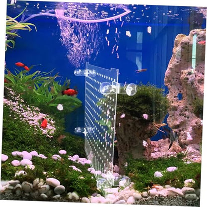 TOYANDONA Transparent Acrylic Fish Tank Divider Easy Install Aquarium Isolation Board for Fish Separation and Shrimp Breeding Includes Suction Cups