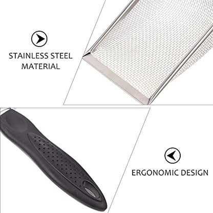 VILLCASE Poop Scoop Reptile Sand Substrate Metal Sand Shovel Stainless Steel Fine Mesh Terrarium Substrate Litter Corner Cleaner Reptile Habitat Sifting Scoopers Litter Scoop
