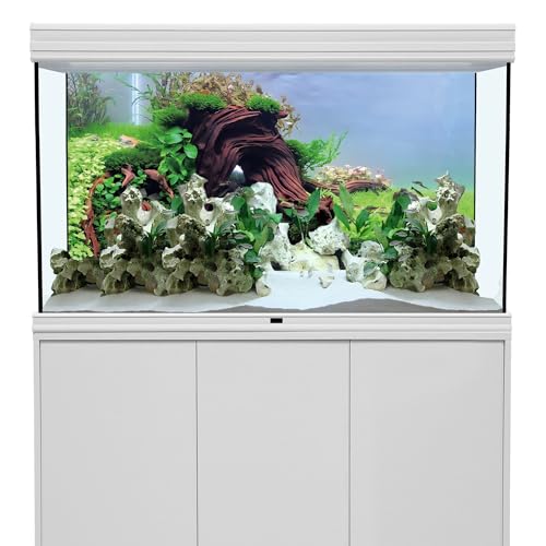 AWERT 30x18 inches Wood Aquarium Seaweed Aquarium Background River Bed & Lake Fish Tank Background Seagrass Aquarium Vinyl Background - size: 30x18in/75x45cm
