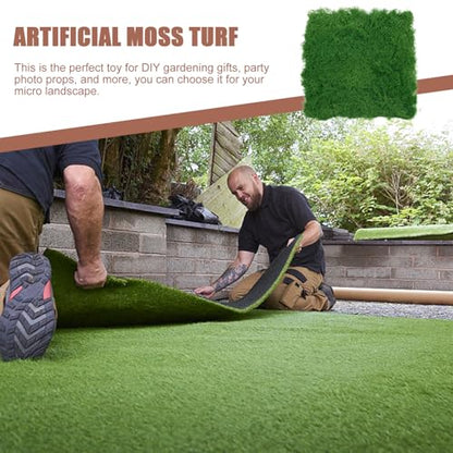 Realistic Artificial Moss Turf Faux Pad Decorative Grass for Garden Home Bonsai Fish Tank