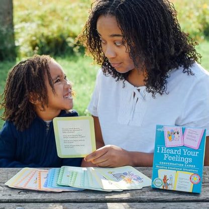 eeBoo: I Heard Your Feelings - 48 Conversation Flashcards, Develops Empathy Through Friendly Illustrations of Emotional Situations, Develop Social and Emotional Intelligence, for Ages 3 and up - style: I Heard Your Feelings