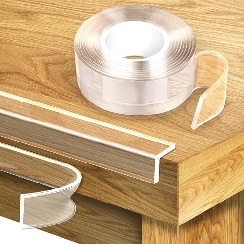 Corner Protectors Baby Proofing,Clear Corner Protector,Soft Edge Protector 6.6ft(2M) Corner Guards Furniture Corner&Edge Safety Bumpers with Upgraded Strong Adhesive for Furniture&Sharp Corners - size: 0.8in width(6.6ft length)