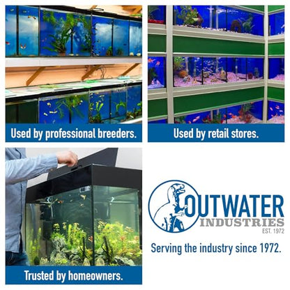 Outwater 36 Inch Clear Aquarium & Terrarium Lid Hinges – 2 Pack – Replacement Canopy Hinges for 3/16" Glass or Acrylic Fish Tank Lids - size: 36 Inches - 2 Pack