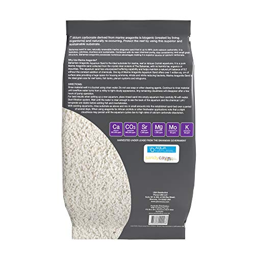 Aqua Natural Coarse Aragonite 10lb Sand for Reef, Saltwater and Marine Aquariums (Pack of 4) - size: (Pack of 4)