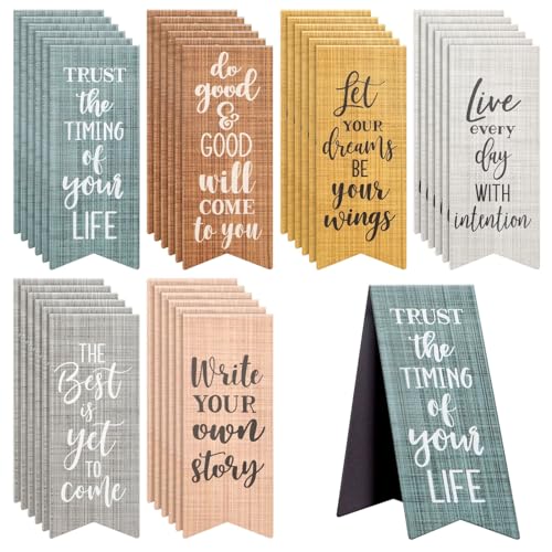 36-Pack Inspirational Magnetic Bookmarks for Women with Motivational Quotes, Bulk Magnet Page Clips for Students, Teachers, Office, Reading, 6 Designs (2.5x1 in) - color: Multicolor