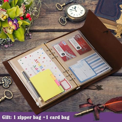 OMEYA Leather Journal Notebook, Refillable Writing Journal Diary Planner, Gifts For Women,Men, Girls, Sister, Friends(Purple, A5-9.3''×6.3'') - color: Purple, size: A5-9.3''×6.3''