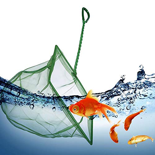 Aquarium Fishing Net Fish Tank Cleaning Tools Fine Mesh Net with Plastic Handle Green 8 Inch - size: 8 Inch (Pack of 2)
