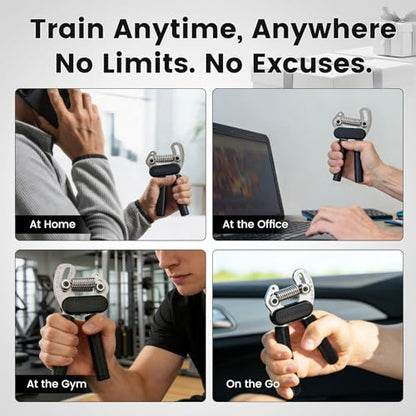 All-Metal Grip Strength Trainer, Forearm Strengthener (33-132Lbs) | Heavy-Duty Hand Gripper Strengthener, No Slip Hand Exercisers - Ideal for Grip Strength, Muscle Building, Recovery