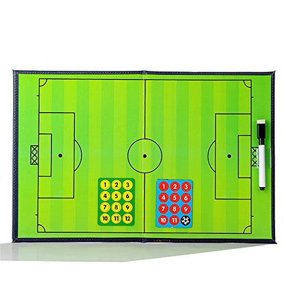 Pure Vie Portable Magnetic Soccer Coaching Board Football Tactics Clipboard - color: 17.32'' X 12.6''