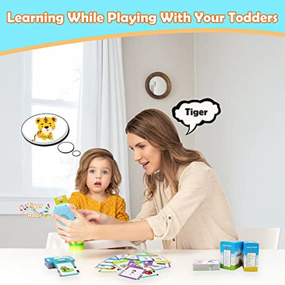 MAYAPHILOS 510 Words Alphabet Talking Flash Cards for 3-8 Years Toddlers, Educational Learning Interactive Toy for Boys Girls Kids Birthday Gifts, Preschool Montessori Speech Therapy Autism Toys Blue - size: 510 Words English (Blue)
