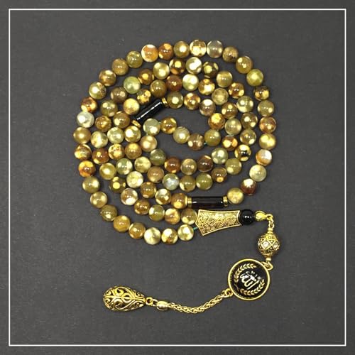 Special Prayer Beads Series -99 Beads- Tesbih Tasbih Tasbeeh Misbaha Masbaha Subha Sebha Sibha (Fire Agate Natural Stone -8 mm 99 Beads-) - color: Fire Agate Natural Stone -8 mm 99 Beads-
