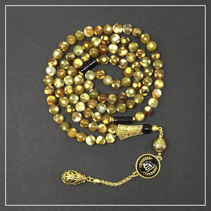 Special Prayer Beads Series -99 Beads- Tesbih Tasbih Tasbeeh Misbaha Masbaha Subha Sebha Sibha (Fire Agate Natural Stone -8 mm 99 Beads-) - color: Fire Agate Natural Stone -8 mm 99 Beads-