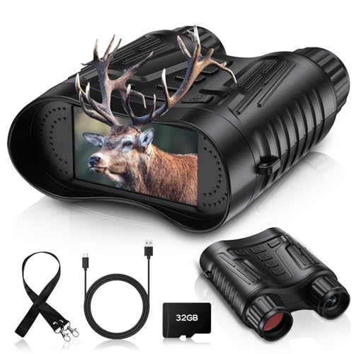 4K Night Vision Goggles Binoculars,Tech Gifts, for Men & Teens - color: Black