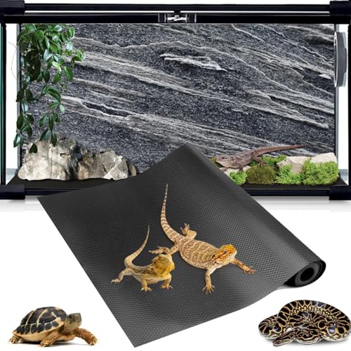 120 Gallon Reptile Terrarium Mat Liner, 96" X 24" Bearded Dragon Tank Accessories, Bearded Dragon Substrate flooring for 4x2x2 Reptile Enclosure, Reptile Bedding Carpet for Gecko,Lizard, Black - size: 24 X 96-inches