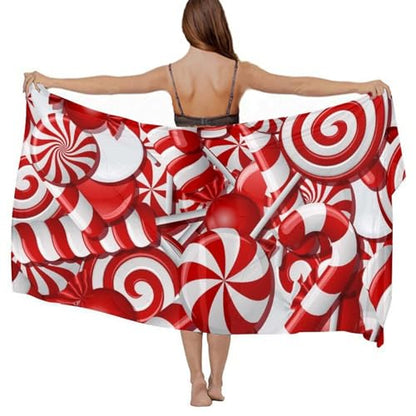 Chiffon Shawl Scarf Sarong And Sun Protective Shawl Long Lightweight Travel Scarf - color: Color499