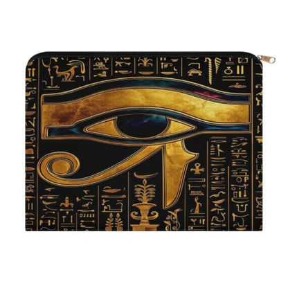 Eye of Ancient Egyptian Pharaohs Makeup Bag for Women, Cosmetic Pouch Travel Toiletry Organizer Bag 8.9"x6.5" Polyester - color: Eye of Ancient Egyptian Pharaohs