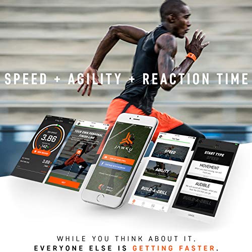JAWKU Speed - The First Wearable to Measure Sprint Speed, Agility, Reaction Time/Test, Train and Track Performance - color: Black
