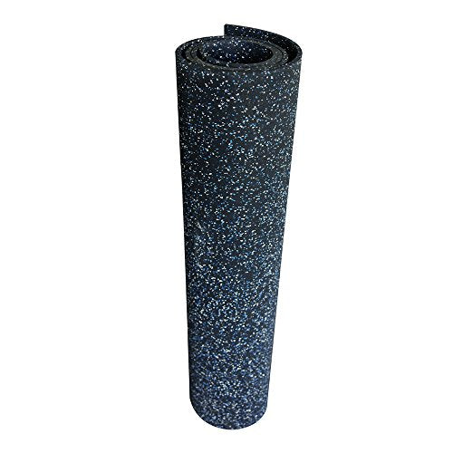 Rubber-Cal Elephant Bark Flooring 3/8-inch T x 4-feet - color: Black, size: 54"L x 48"W x 0.4"Th