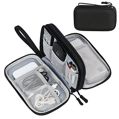FYY Electronic Organizer, Travel Tech Pouch Bag, Cable Organizer Black - color: Black, size: 7.5 x 4.3 x 2.2 inches