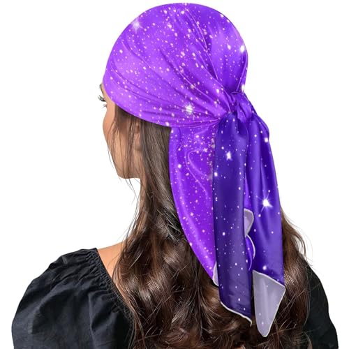 Head Scarf for Women,35" Large Square Hair Scarves Bandana Fashion Neck Scarf - color: Color 5